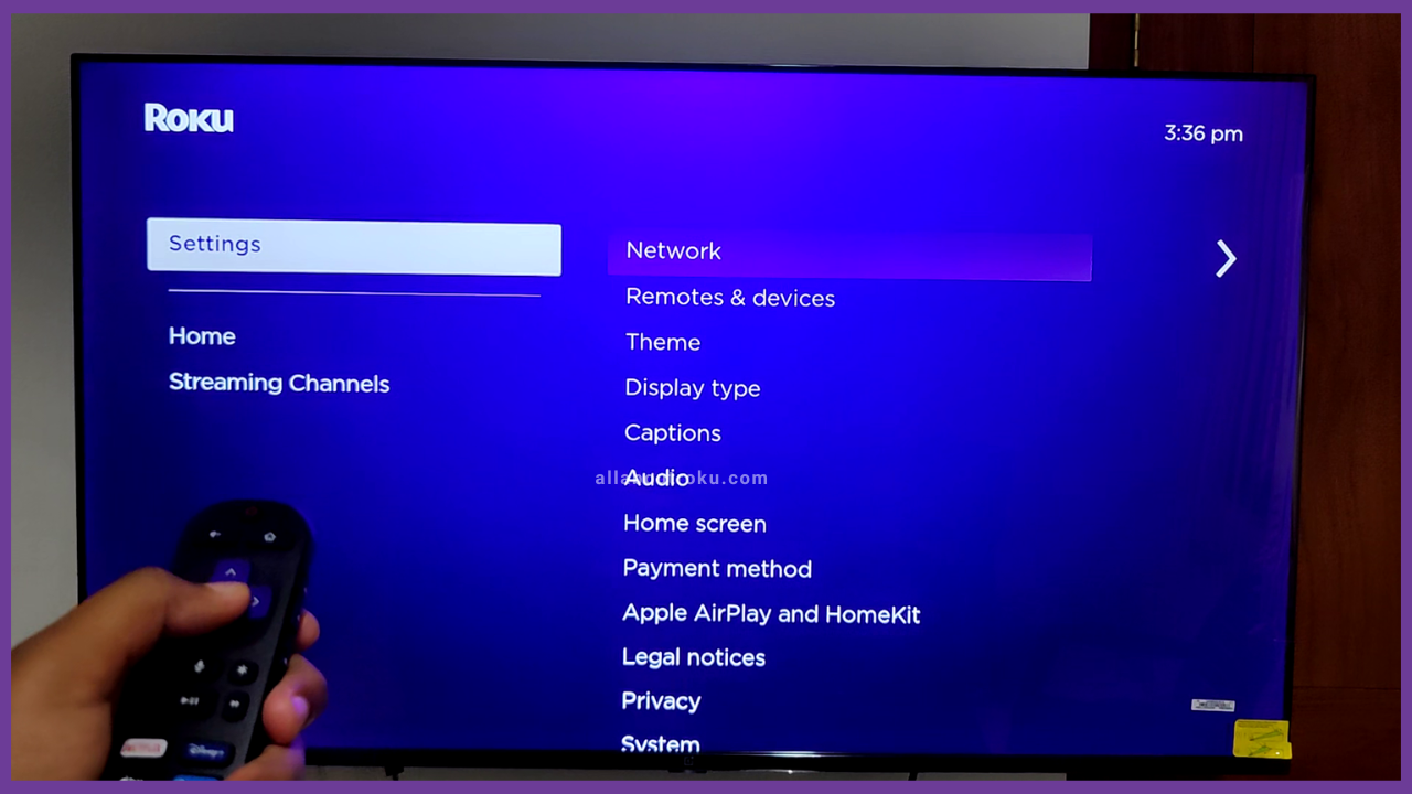 How to Find IP Address on Roku- Network Option