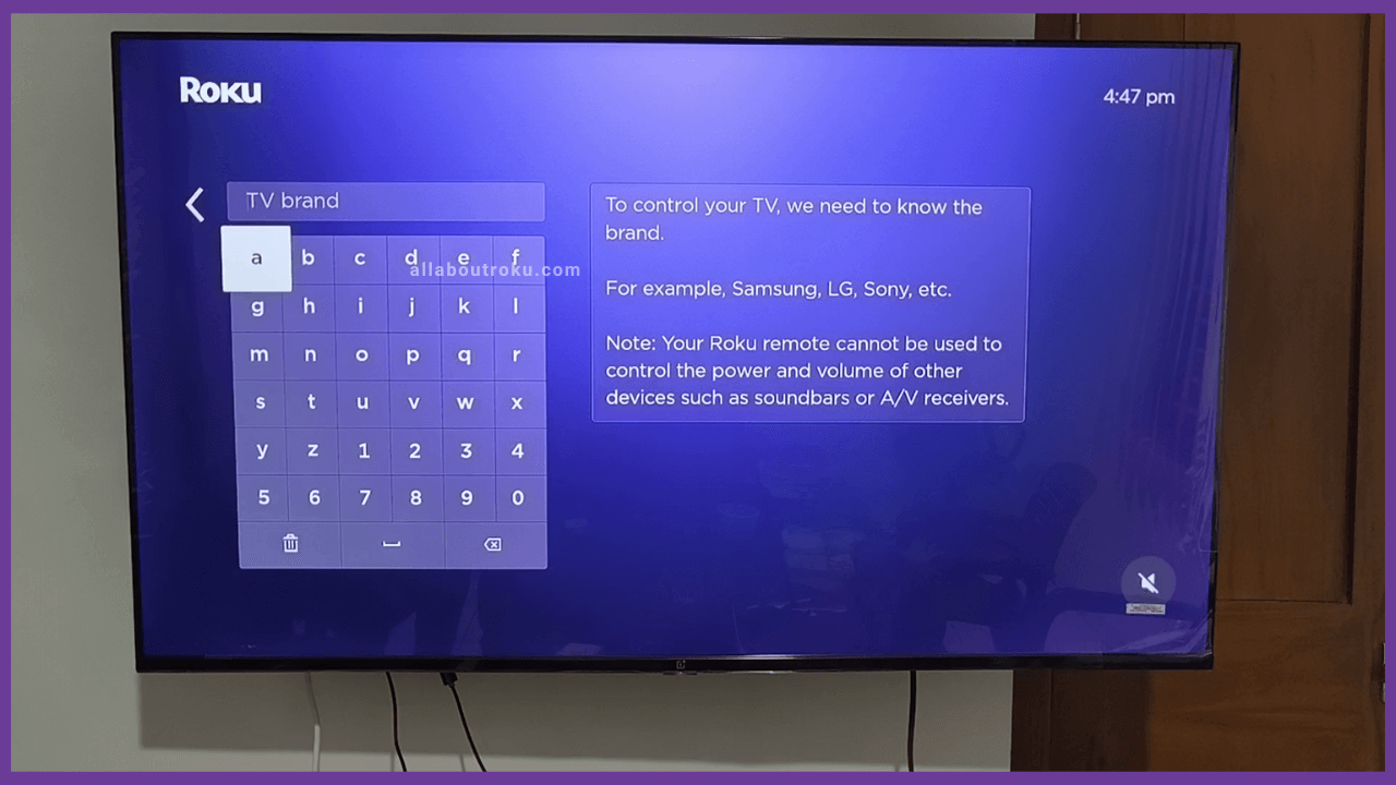 How to Setup Roku-Select Your TV